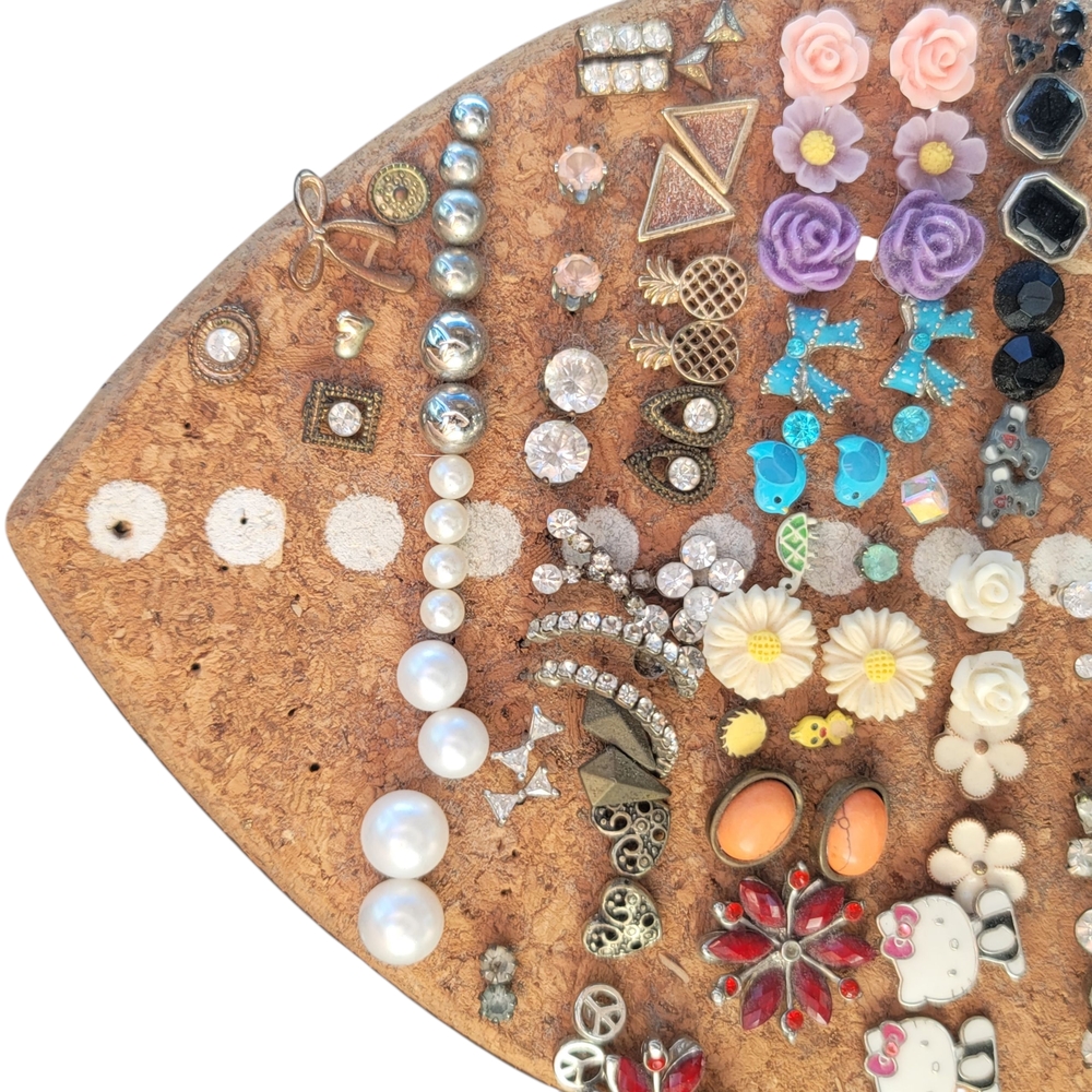 Assorted Earring Set with Floral and Pearl Designs - Picture 2 of 4